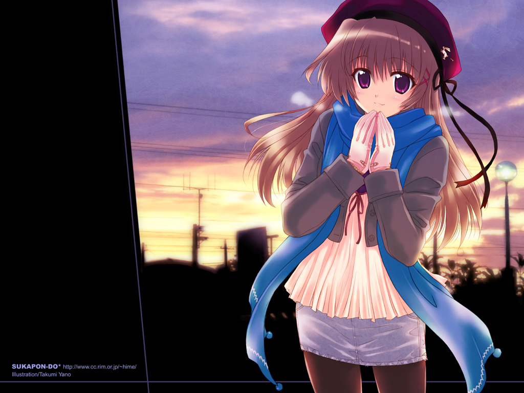 1girl, brown_legwear, denim, gloves, hat, kagawa_tomonobu, original, pantyhose