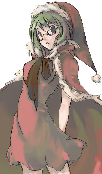 christmas, glasses, murakami, murakami_mame, original, santa_costume