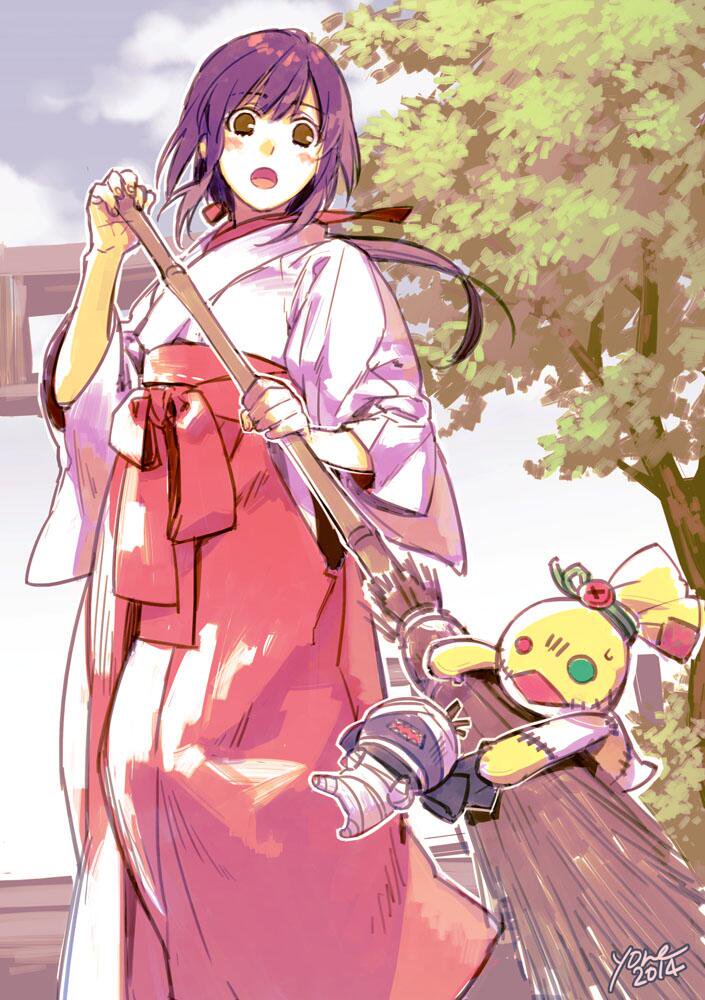 brown_eyes, kamigami_no_asobi, kazuki_yone, kusanagi_yui, melissa_(kamigami_no_asobi), purple_hair