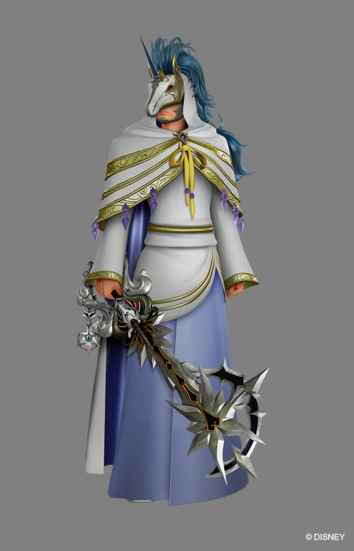 1boy, 3d, cape, full_body, grey_background, grey_shoes, ira_(kingdom_hearts), keyblade