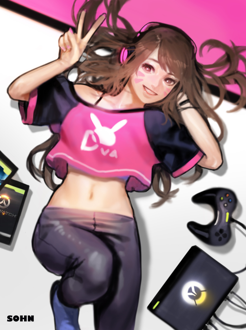 1girl, absurdres, artist_name, black_bra, blurry, bra, bra_strap, brown_eyes
