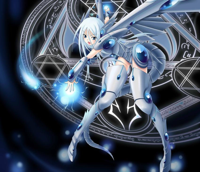 anthropomorphization, blue_eyes_white_dragon, kisara, white_hair, yugioh