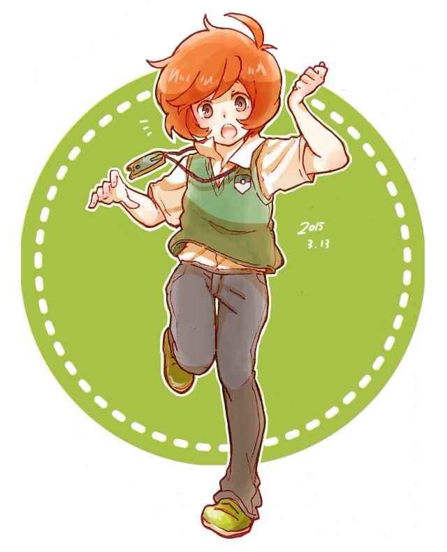 1boy, 2015, :o, aoya_(ayoyame18), blush, circle, clenched_hand, dated