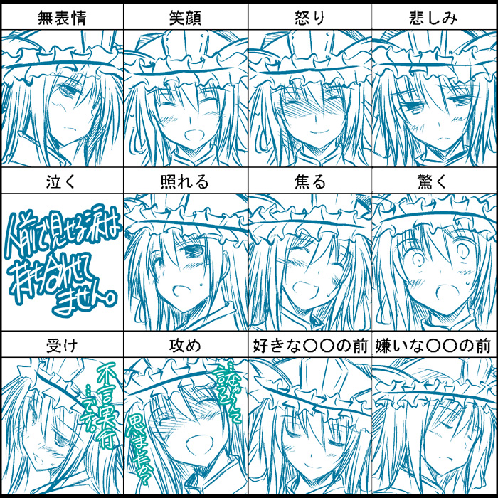 akadashi, chart, expressions, ibuki_pon, shikieiki_yamaxanadu, touhou, translation_request