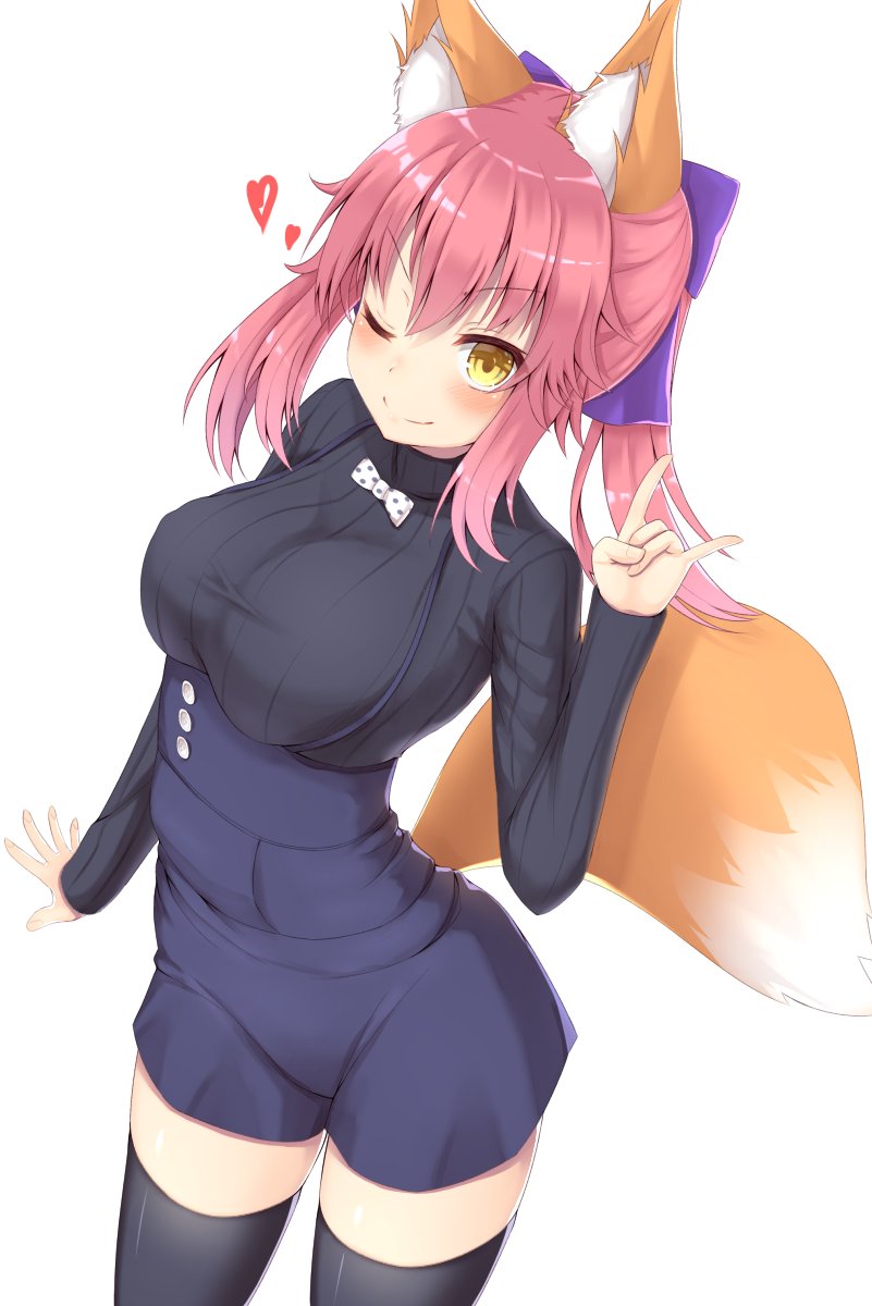 >;), 1girl, \n/, alternate_costume, animal_ears, black_legwear, blush, bow