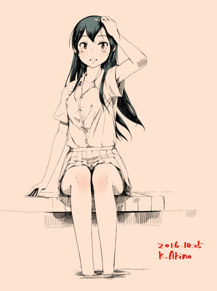 1girl, akino_komichi, dated, idolmaster, idolmaster_cinderella_girls, long_hair, looking_at_viewer, monochrome