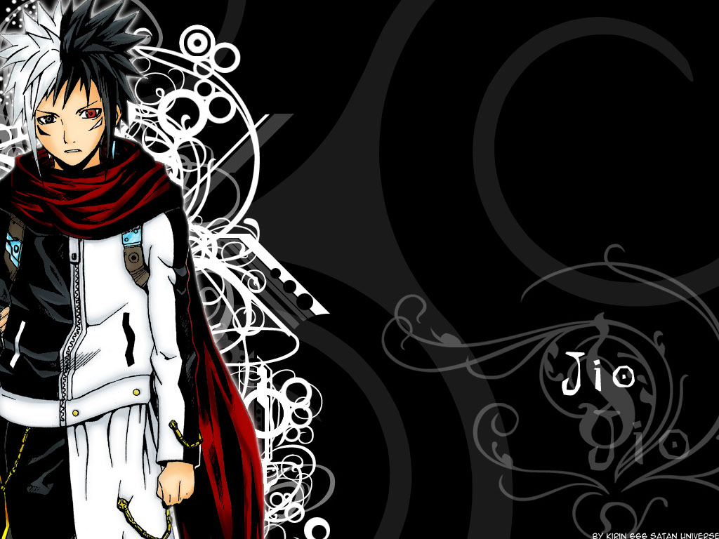 1boy, 666_satan, artist_request, character_name, heterochromia, jio_freed, male_focus, multicolored_clothes