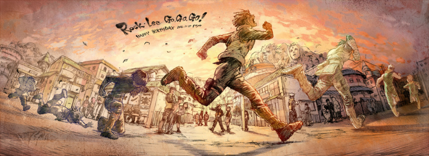 age_progression, child, father_and_son, mokorobi, naruto, naruto_shippuuden, older, rock_lee