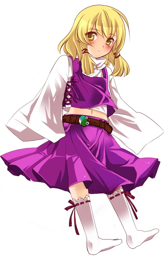 bad_proportions, blonde_hair, blush, moriya_suwako, n-mix, poorly_drawn, quality, ribbon
