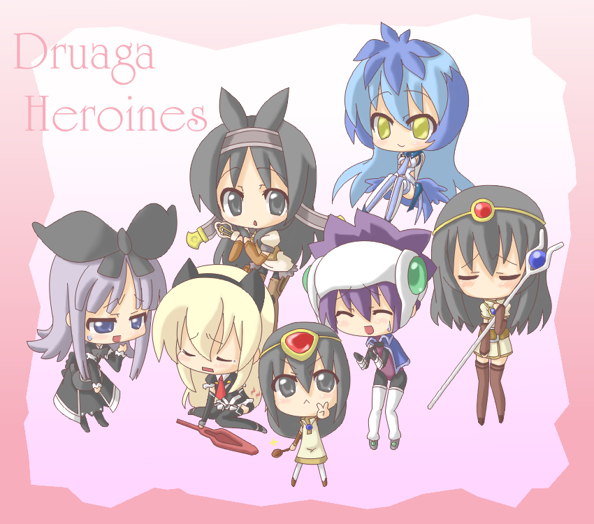 chibi, coopa, druaga_no_tou, esoragoto, fatina, henaro, kaaya, ki_(druaga)