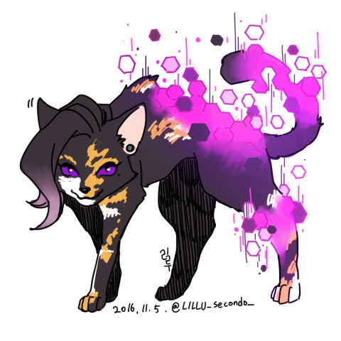 1girl, animal_ears, animalization, asymmetrical_hair, cat, cat_ears, cat_tail, commentary_request