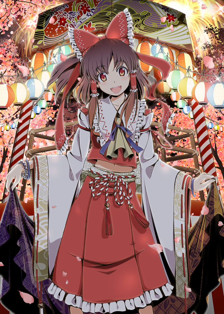 :d, aka_ringo, azuma_syoujuan, bow, bracelet, brown_hair, detached_sleeves, embellished_costume