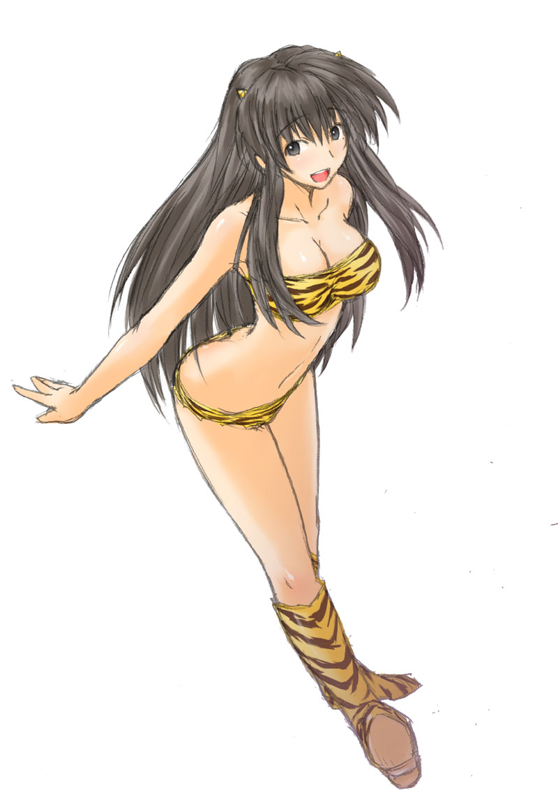 1girl, ass, bikini, butt_crack, cosplay, genshiken, long_hair, lum