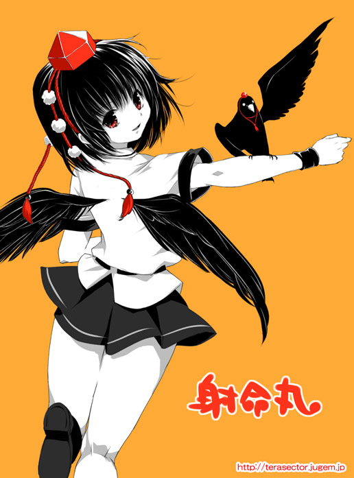 bird, crow, female, omuni, shameimaru_aya, touhou