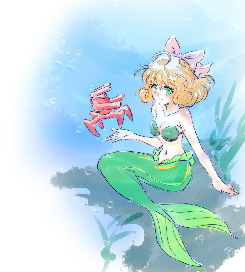 1girl, ariel_(disney), ariel_(disney)_(cosplay), bow, cosplay, highres, iesupa, mermaid
