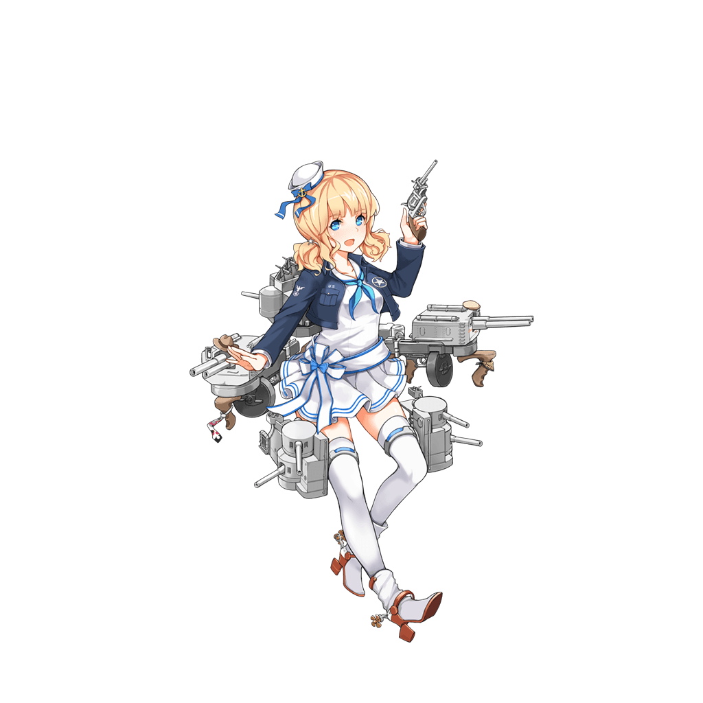 15k, 1girl, anchor, beret, blonde_hair, blue_bow, blue_eyes, blue_jacket