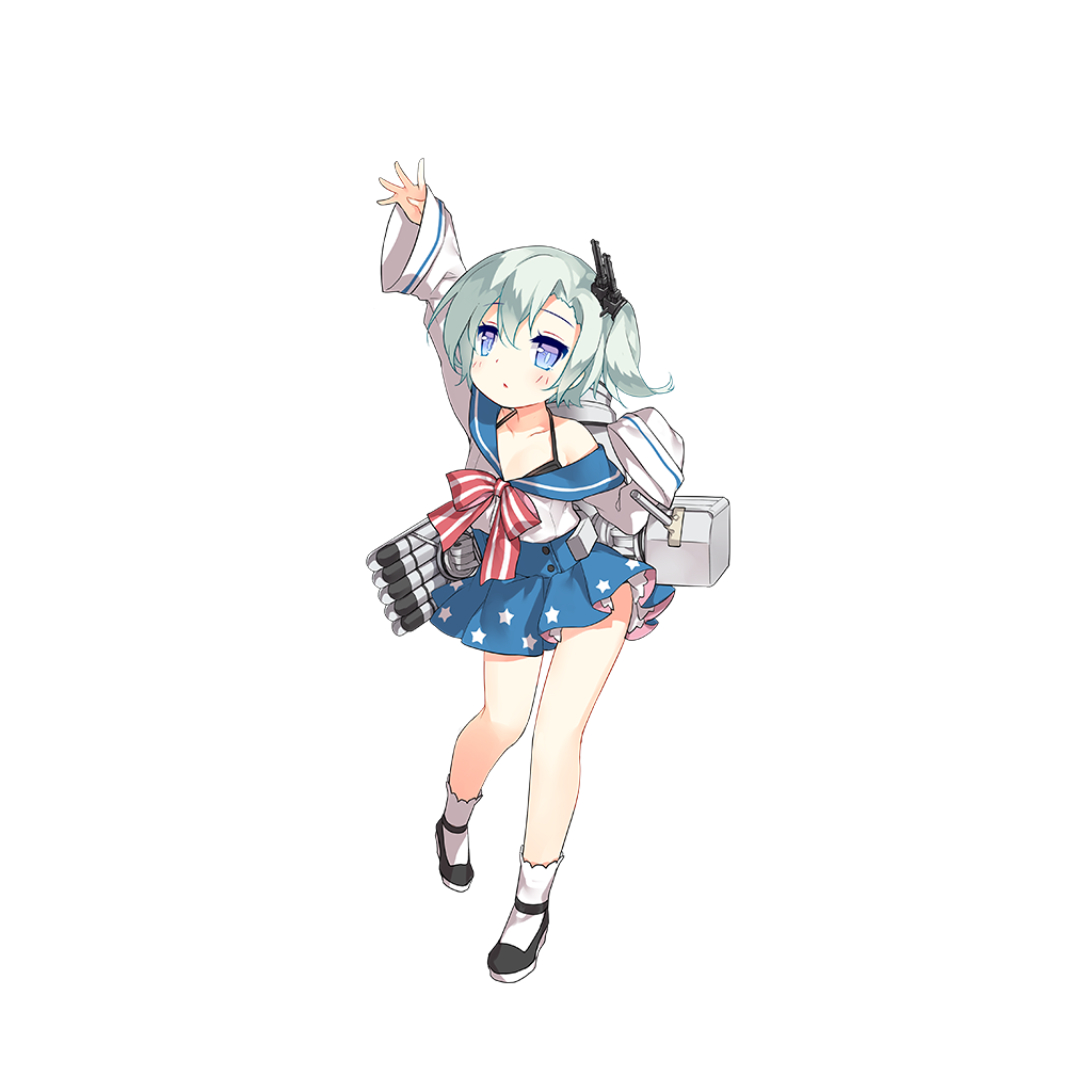 1girl, arm_up, black_bra, black_shoes, blue_eyes, blue_skirt, blush, bow