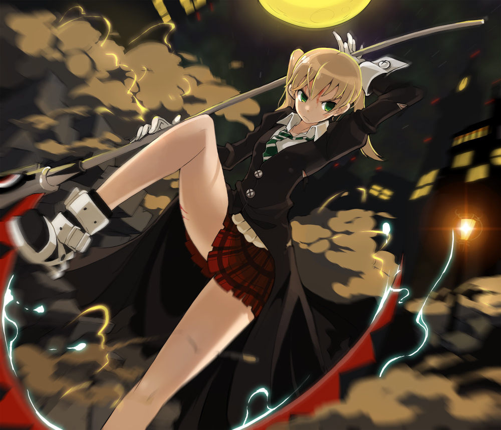 blood, brown_hair, bruise, bruises, green_eyes, injuries, injury, maka_albarn