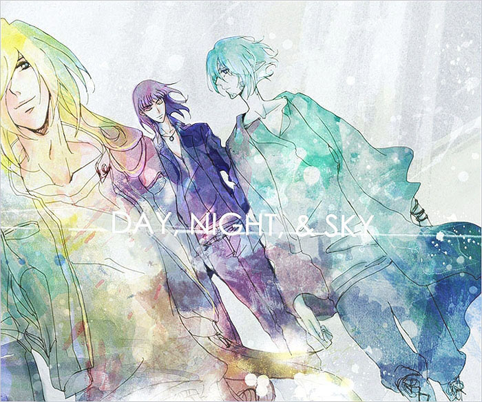 casual, gourry_gabriev, male, nama_(pixiv423000), slayers, xelloss, zelgadiss_graywords