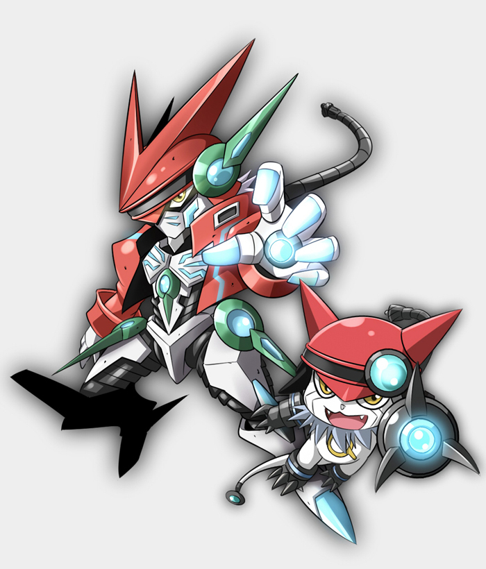 applink, appmon, cable, claws, commentary_request, digimon, digimon_universe:_appli_monsters, dogatchmon