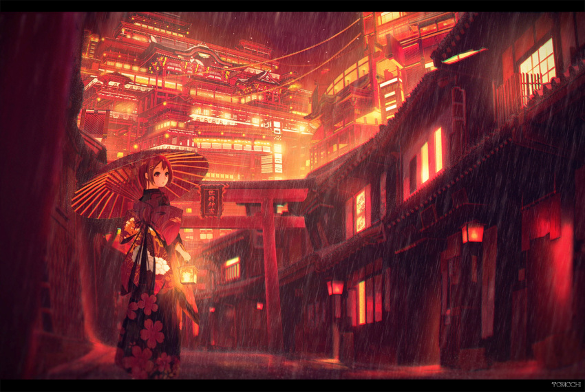 1girl, architecture, artist_name, back, bangs, blurry, commentary_request, depth_of_field
