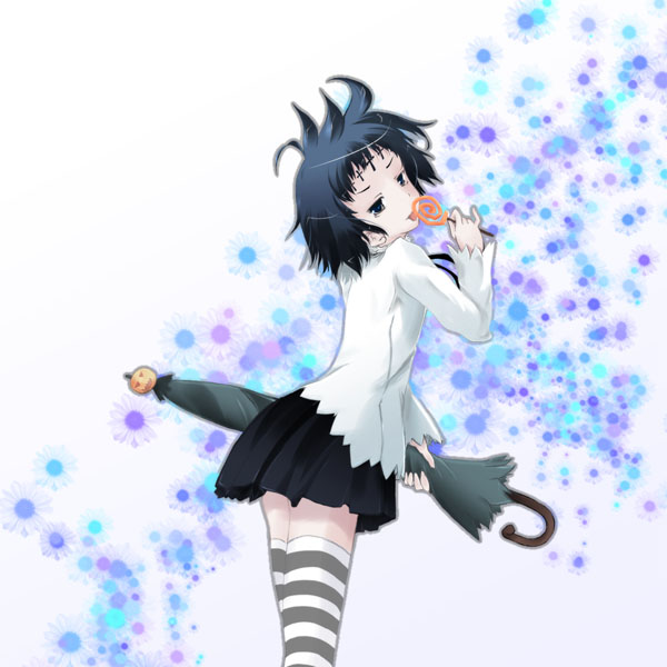 candy, d.gray-man, lollipop, ooka_(skavler), road_kamelot, short_hair, skirt, striped