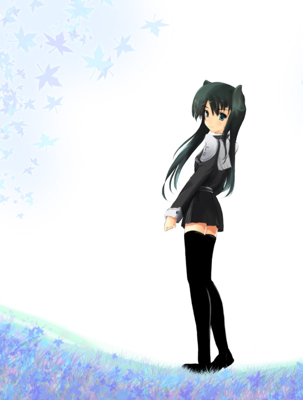d.gray-man, lenalee_lee, long_hair, ooka_(skavler), thigh-highs, twintails, zettai_ryouiki