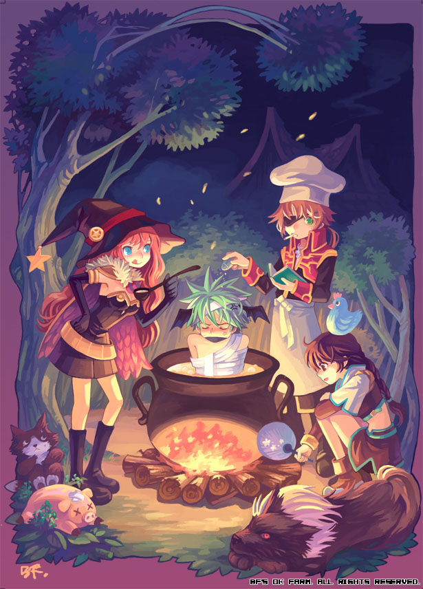 2boys, 2girls, alchemist, alchemist_(ragnarok_online), anger_vein, assassin, assassin_(ragnarok_online), bf._(sogogiching)