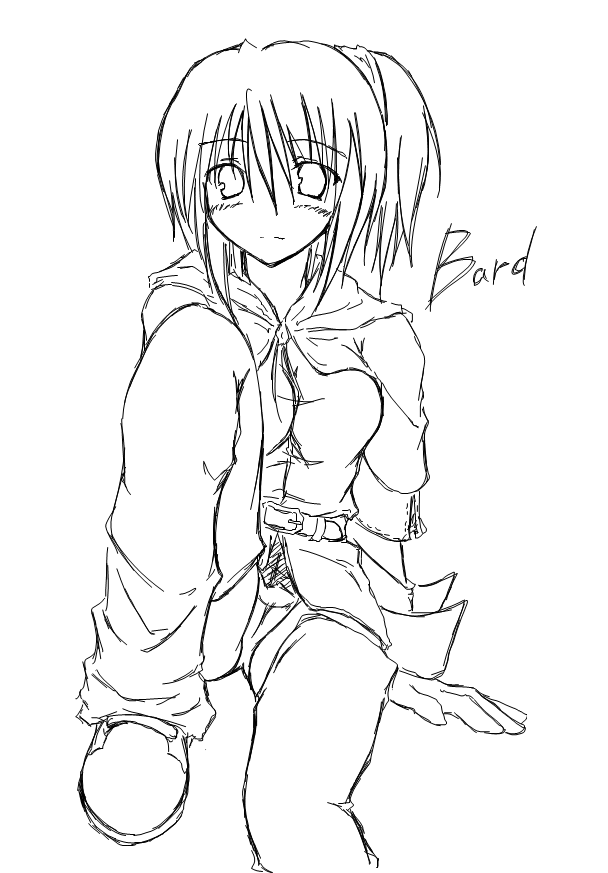 bard, bard_(ragnarok_online), boots, crossdressinging, genderswap, kaminagi_(kaminagi-tei), monochrome, panties