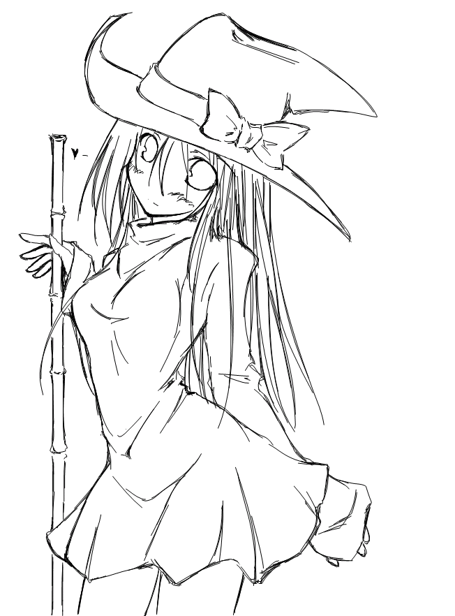 bathory, heart, kaminagi_(kaminagi-tei), monochrome, ragnarok_online, witch