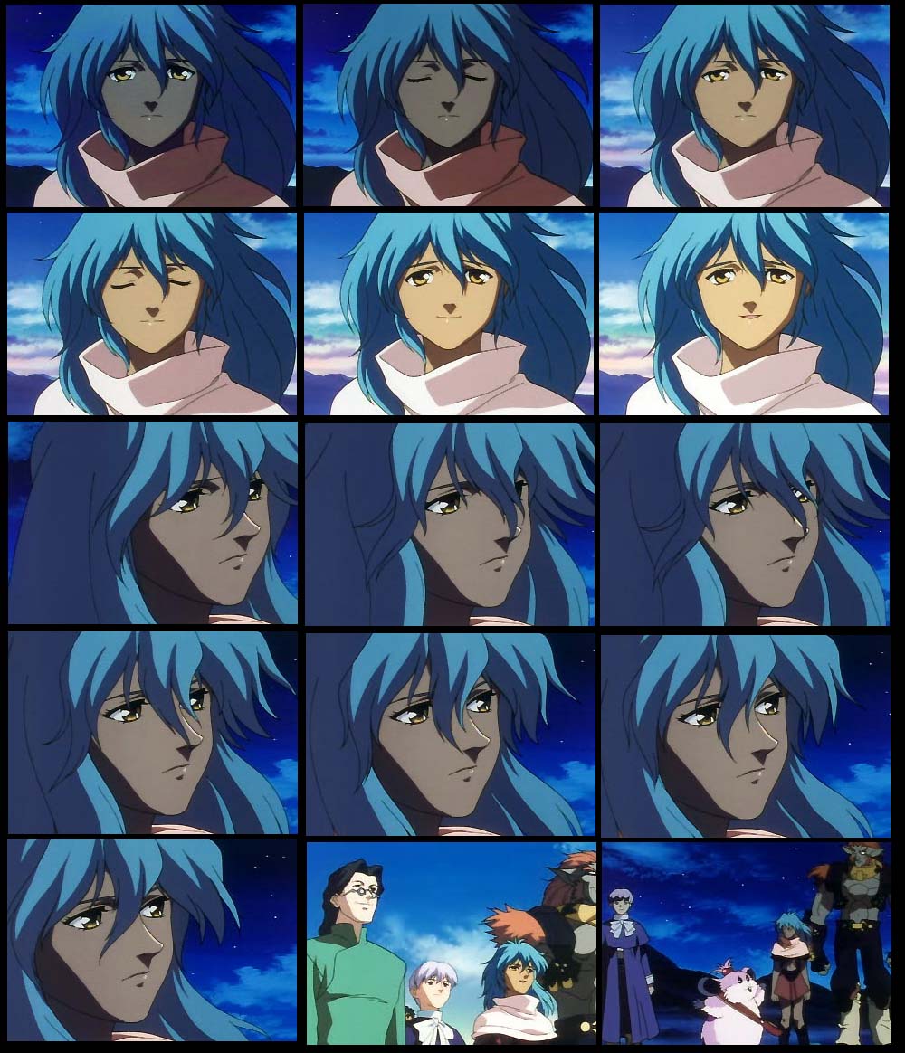 1girl, 90s, billy_lee_black, chu-chu, chu_chu_(xenogears), citan_uzuki, dark_skin, emerada_(xenogears)