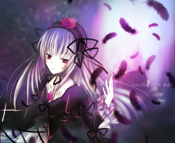 00s, feathers, pale_skin, rozen_maiden, shima_yukiwa, suigintou