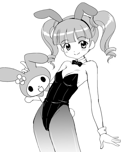 1girl, animal_ears, aoyama_reo, bare_shoulders, blush, bow, bowtie, breasts