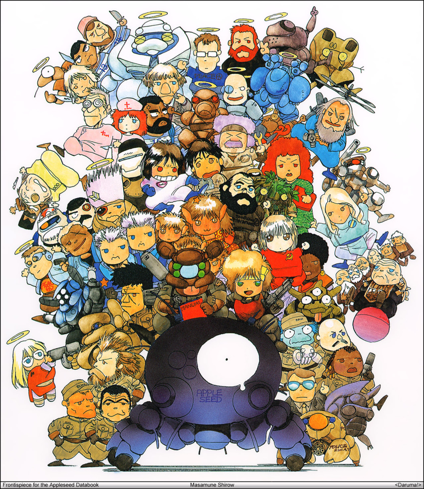 6+boys, 6+girls, 80s, appleseed, briareos_hecatonchires, deunan_knute, everyone, halo