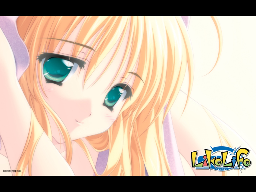 1girl, blonde_hair, green_eyes, highres, like_life, matsushita_makako, miyasato_yumi, rakko_(makarakko)