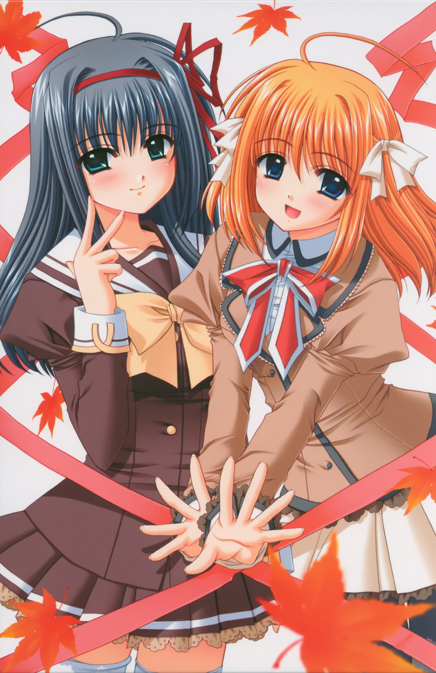 2girls, absurdres, fuyou_kaede, highres, multiple_girls, nishimata_aoi, official_art, really?_really!