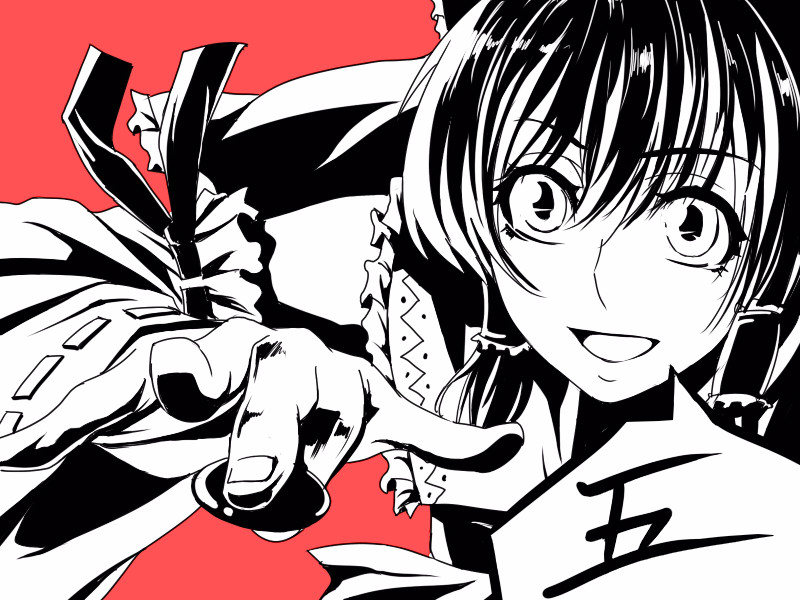 1girl, :d, annotated, bad_id, board_game, close-up, detached_sleeves, face