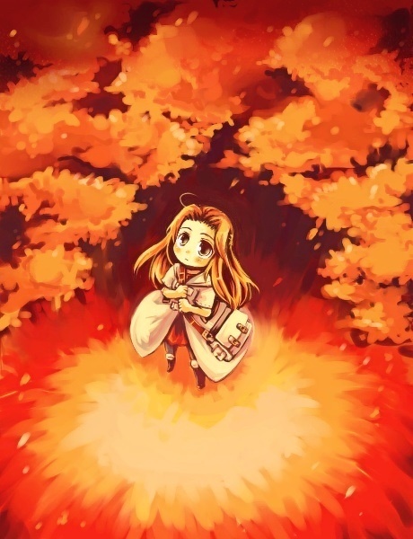 1girl, ahoge, atlus, bag, blush, boots, brown_hair, closed_mouth