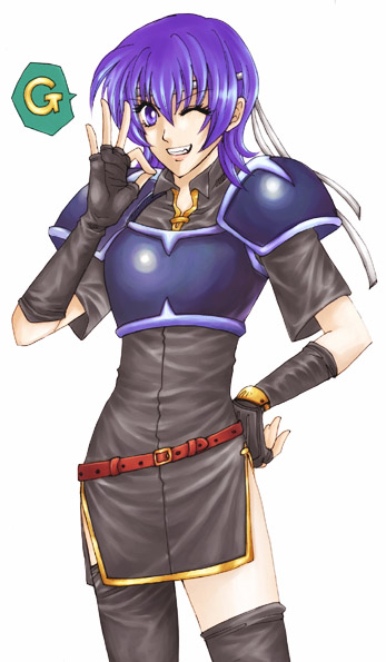 armor, blue_eyes, blue_hair, farina, fire_emblem, fire_emblem_blazing_sword, gloves, pegasus_knight