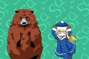 animated, animated_gif, arms_up, atlus, bangs, bear, black_eyes, blush