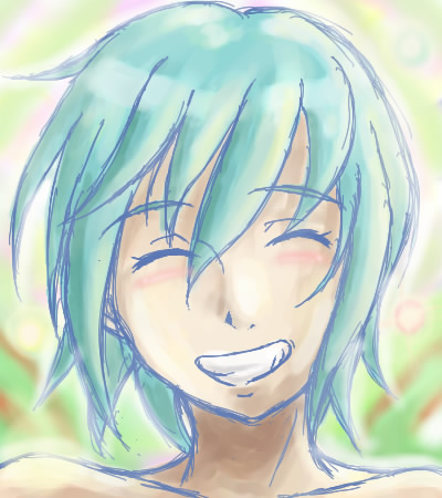 1girl, azu_(warehouse86), blush, closed_eyes, eureka, eureka_seven, eureka_seven_(series), green_hair