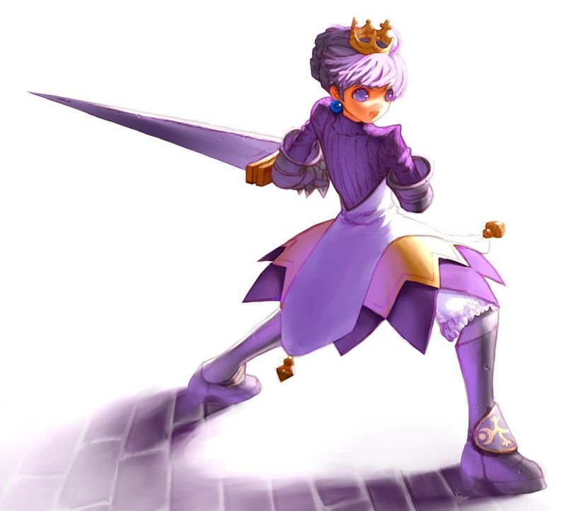 1girl, armor, armored_dress, atlus, bad_id, boots, crown, gradriel