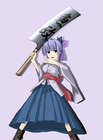1girl, 5pb., alice_soft, bangs, blue_hair, blunt_bangs, blush, bob_cut