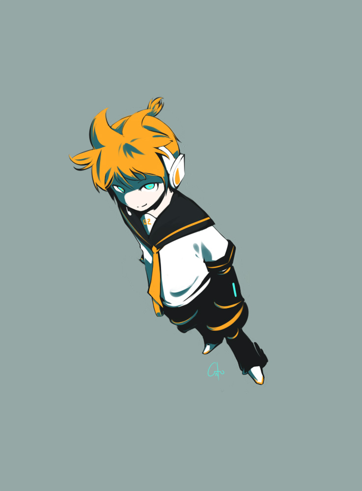 1boy, bad_id, inemuri_uno, inemuriuno, kagamine_len, male_focus, solo, vocaloid