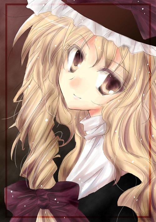 1girl, blonde_hair, bow, eternity_moon, female, hair_bow, kirisame_marisa, light_particles