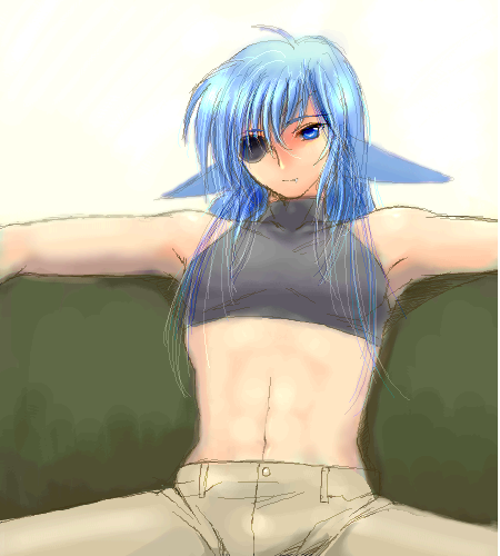 1boy, animal_ears, blue_hair, eyepatch, follower_(yagisaka_seto), lowres, male_focus, md5_mismatch