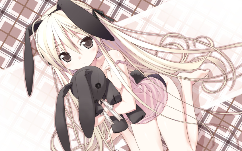 1girl, akatsuki_mao, animal_ears, barefoot, child, collarbone, duplicate, eyebrows_visible_through_hair