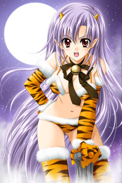 1girl, cosplay, full_moon, hasegawa_yukino, moon, oni, original, pointy_ears