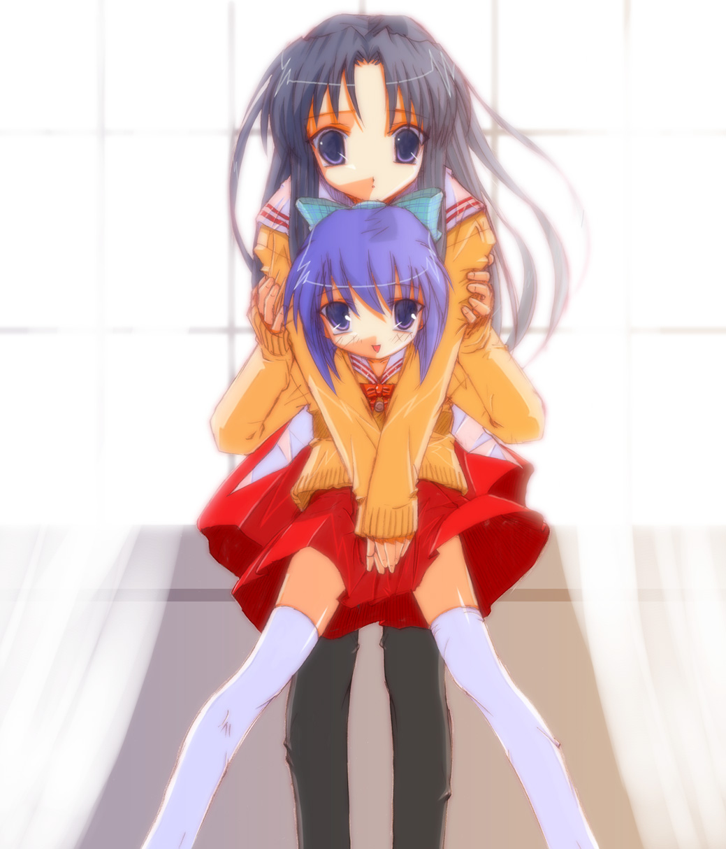 00s, 2girls, akayama_yukihe, highres, kawana_misaki, kouzuki_mio, multiple_girls, one_-_kagayaku_kisetsu_e
