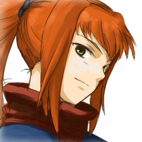 aoba, aoba_(smartbeat), green_eyes, lowres, midori, my-otome, redhead, scarf